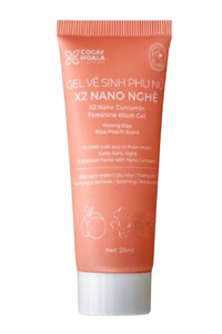 Gel vệ sinh phụ nữ Cỏ Cây Hoa Lá x2 nano nghệ hương đào (Tuýp 20ml)