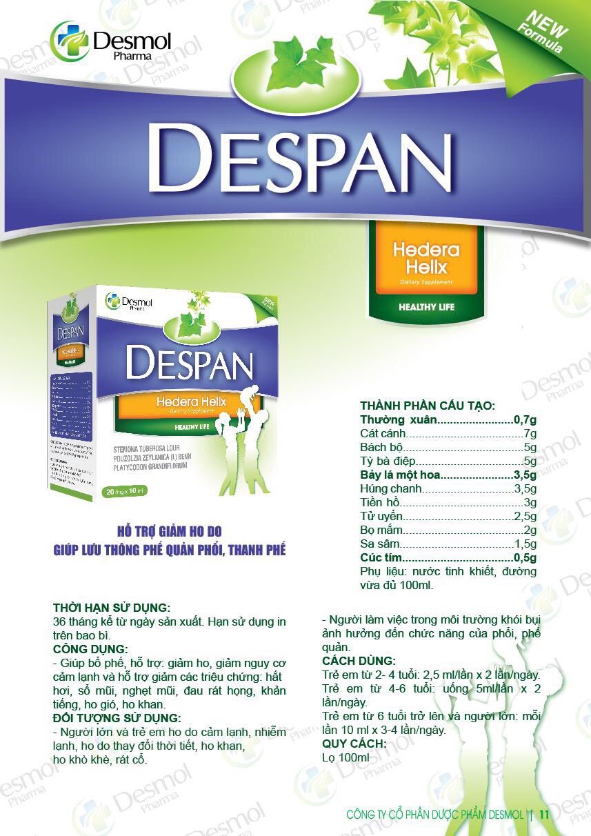 Siro Ho Despan Desmol (h/20o/10ml)