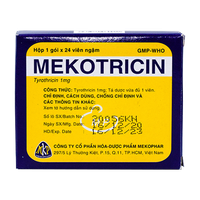 Viên ngậm đau họng Mekotricin (Hộp 24 viên)
