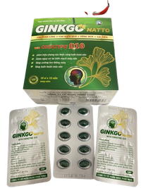 Viên uống tuần hoàn não Ginkgo Natto Q10 Phúc Vinh (Hộp 100 viên)
