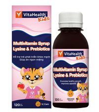 Siro bổ sung Multivitamin Lysine&Prebiotics Vitahealth (Chai 120ml)