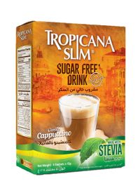 Cà phê hòa tan Tropicana Slim Cappuccino cho người tiểu đường (Hộp 8 gói)