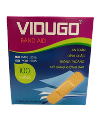 Băng cá nhân Vidugo Band Aid (Hộp 100 miếng)