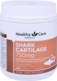 Viên uống xương khớp Shark Cartilage Healthy Care (Chai 200 viên)