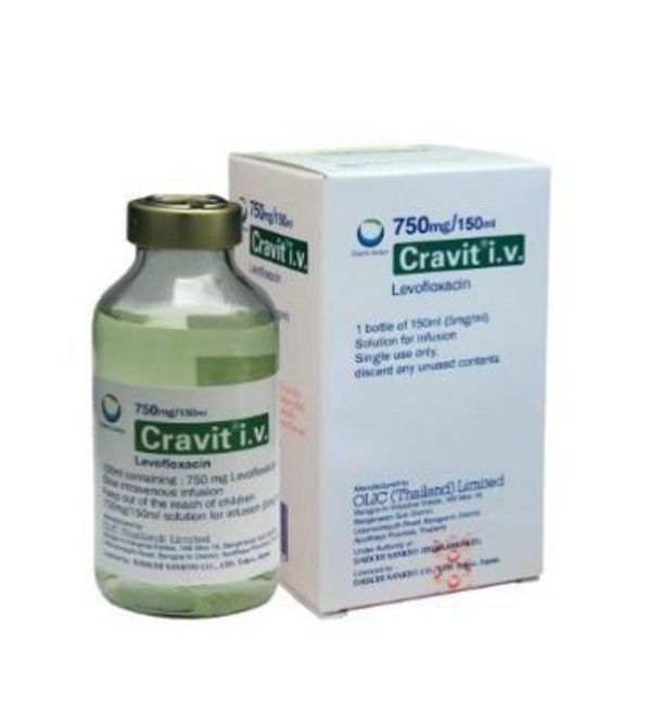 Cravit i.v levofloxacin 750mg/150ml daiichi (box/vial/150ml ) - បាយមេដ ...
