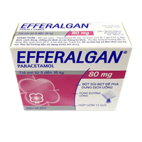 Thuốc giảm đau, hạ sốt Efferalgan 80 (Hộp 12 gói)