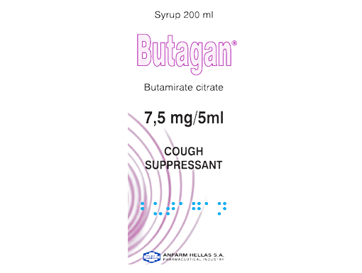 Butagan Butamirat Citrat 7.5mg/5ml Syrup Anfarm (c/200ml)