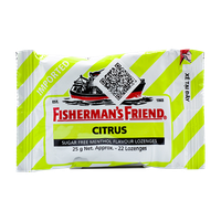 Kẹo ngậm con tàu Fisherman's Friend vị cam chanh (Gói 25 gram)