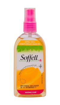 Xịt xua muỗi Soffell hương cam (Chai lớn)