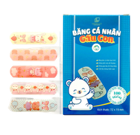Băng cá nhân Gấu con 72x19mm (Hộp 100 miếng)