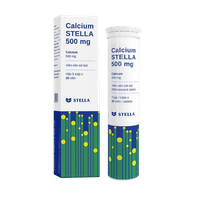 Viên sủi ngừa loãng xương Calcium 500mg Stella (Tuýp 20 viên)