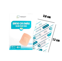 Băng cá nhân Bản lớn 3.8x7.2cm Liworldco (Hộp 30 miếng)
