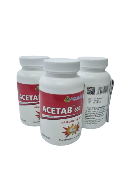 Acetab 650 Paracetamol 650mg Agimexpharm (c/200v)