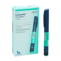 Bút tiêm điều trị đái tháo đường Levemir FlexPen 100iu/ml (Hộp 5 bút)