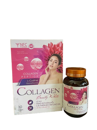 Viên uống đẹp da Collagen Beauty White NFC Pharma (Chai 30 viên)