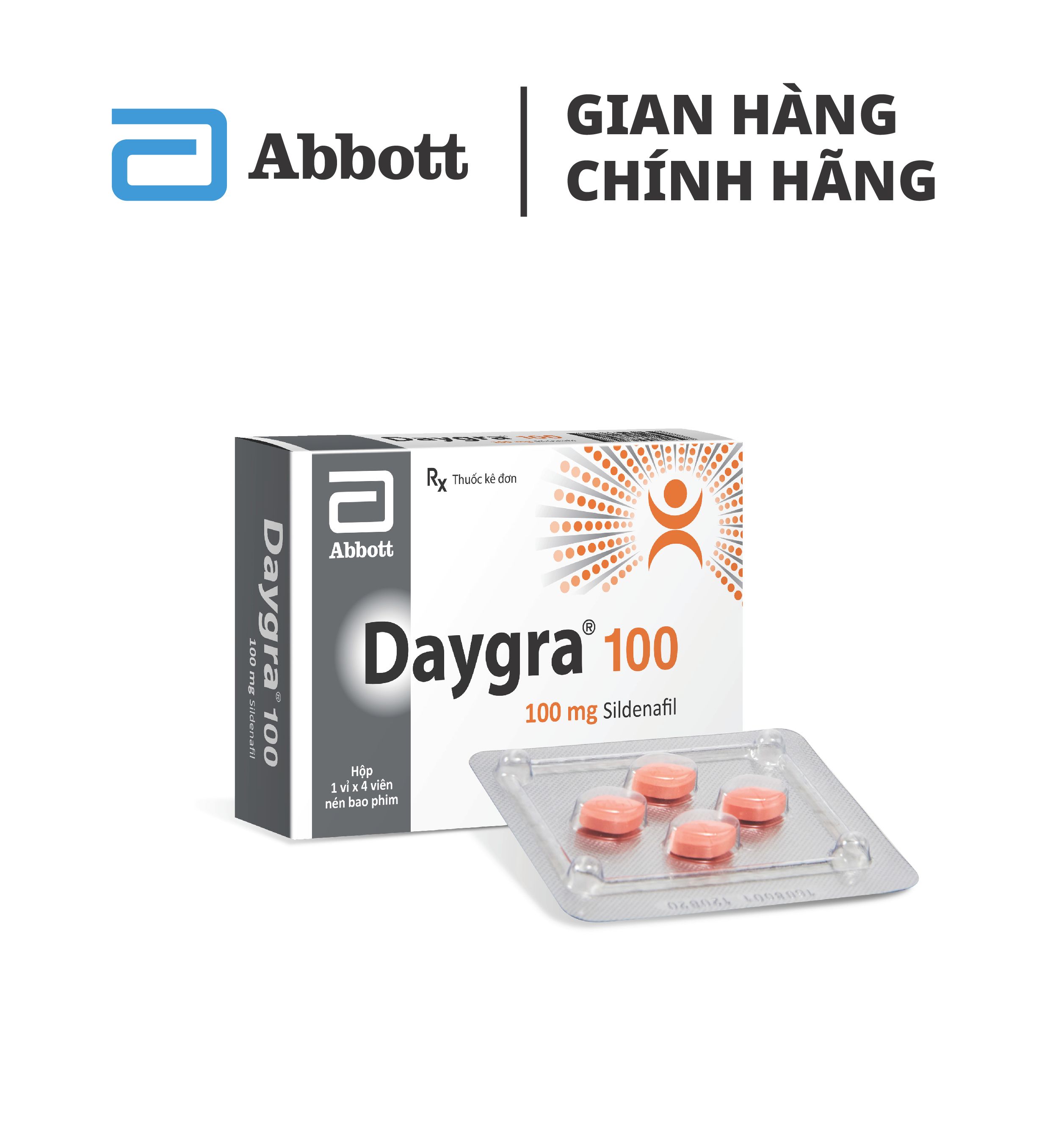Daygra Sildenafil 100mg Abbott (hộp/4viên Nén)