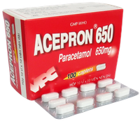 Thuốc giảm đau, hạ sốt Acepron 650 (Hộp 100 viên)