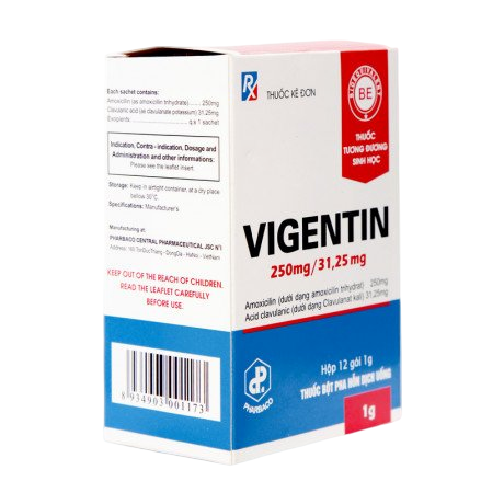 Vigentin 250mg/31.25mg Pharbaco (h/12g/1gr)