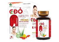 Viên uống đẹp da Vitamin E Đỏ Beauty Eva Anh Nhiên (Chai 30 viên)