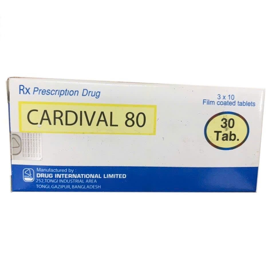 Cardival 80 Valsartan 80mg Drug International (h/30v)