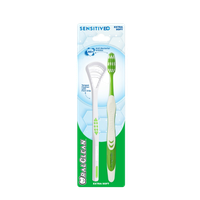 Bộ bàn chải đánh răng + vệ sinh lưỡi Sensitive+ Oralclean (Vỉ 2 cái)