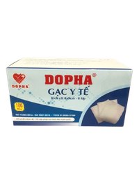 Gạc y tế 8x9cm 8 lớp Dopha (Hộp 100 miếng)