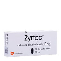 Thuốc chống dị ứng Zyrtec (Hộp 10 viên)
