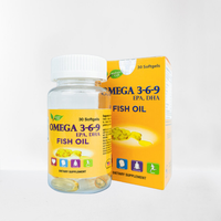 Viên uống bổ não, tim, mắt Omega 3 6 9 Fish Oil EPA, DHA (Chai 30 viên)