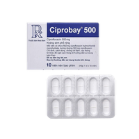 Thuốc kháng sinh Ciprobay 500 (Hộp 10 viên)
