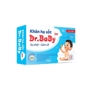 Khăn lau hạ sốt Dr Baby Quang Xanh (Hộp 2 túi)