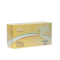 Găng tay cao su y tế Vglove Polymer không bột size M (Hộp 100 chiếc)