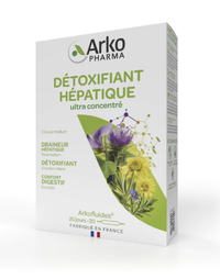 Dung dịch uống giải độc gan Arkofluides Detoxifiant Hepatique (Hộp 20 ống)