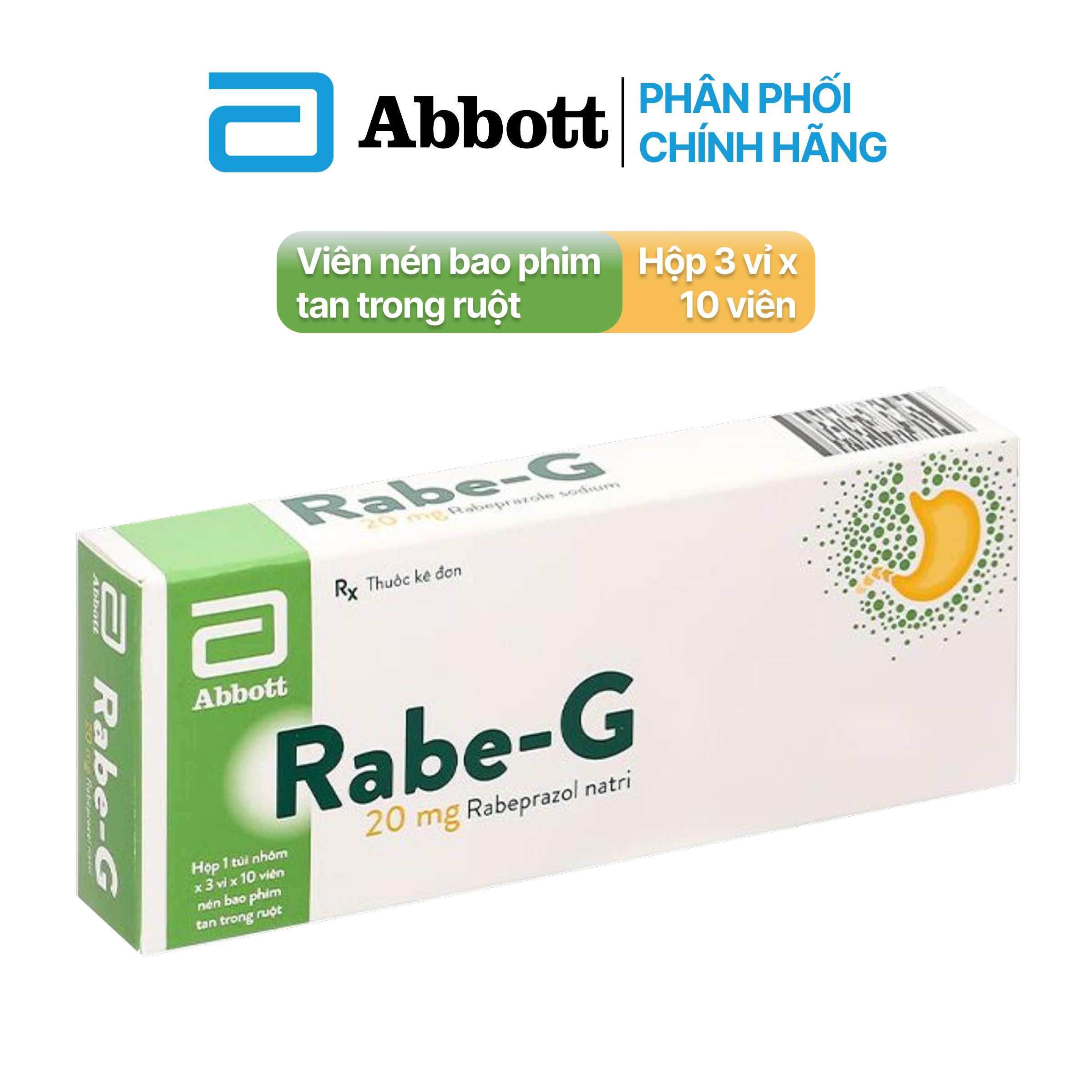 Rabe-g Rabeprazol 20mg Abbott (h/30v)