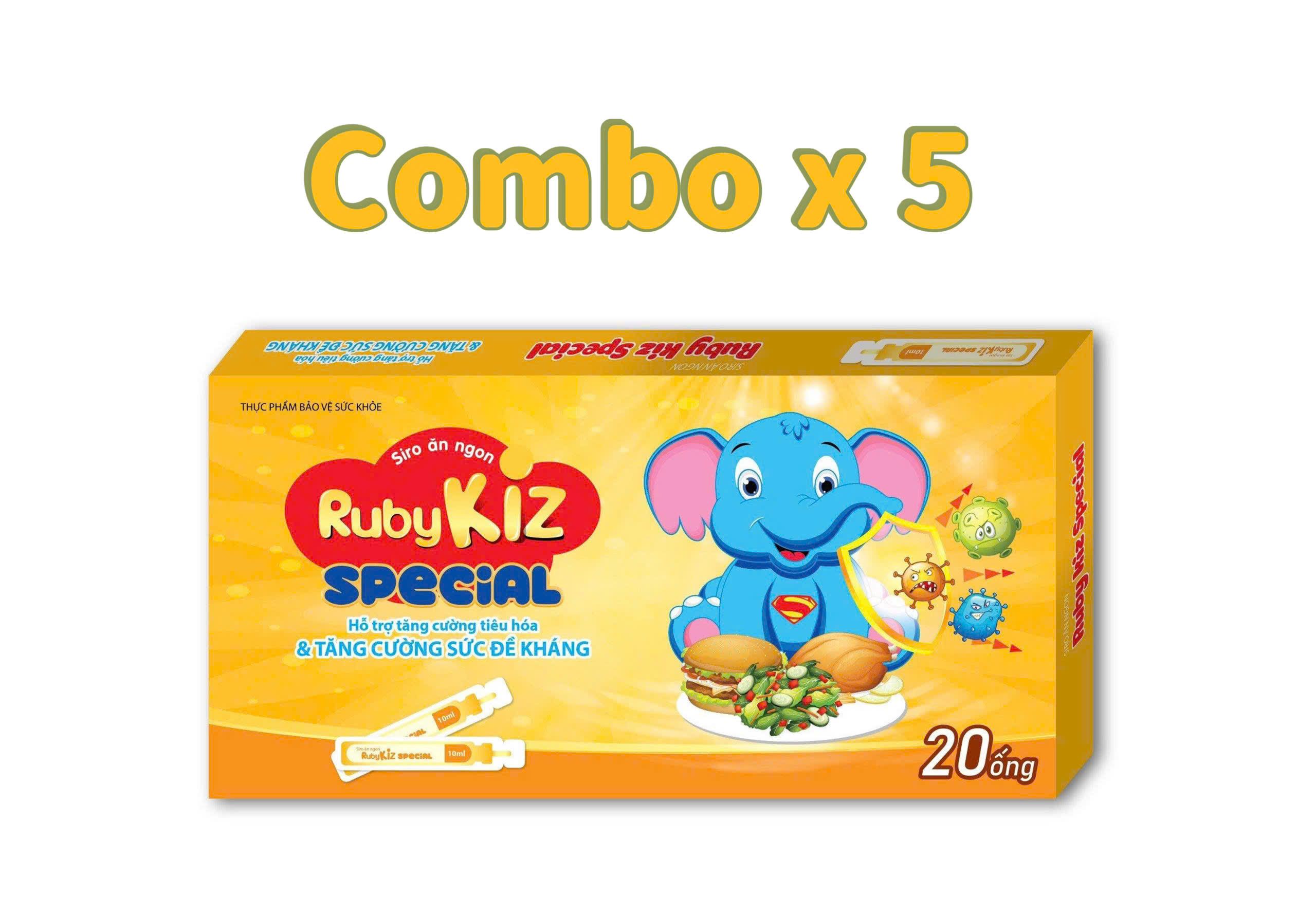 Combo 5 Siro Ăn Ngon Tăng Cường Sức Đề Kháng Ruby Kiz Special Phương ...