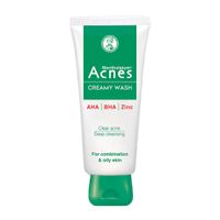 Sữa rửa mặt Acnes Creamy Wash ngừa mụn cho da hỗn hợp và da dầu (Tuýp 50 gram)