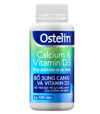 Viên uống bổ sung calci d3 Ostelin (Chai 130 viên)