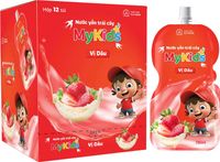 Nước yến Mykids vị dâu (Hộp 12 gói 115ml)