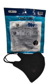 Khẩu trang 5D Unicare 5D Mask đen (Gói 10 cái)
