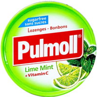 Kẹo ngậm Pulmoll vị chanh bạc hà không đường (Hộp 45 gram)