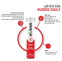 Viên sủi bổ sung vitamin Kudos Daily (Tuýp 20 viên)