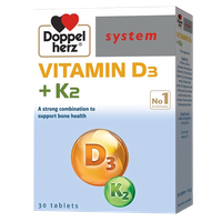 Viên uống bổ sung Vitamin D3 + K2 Doppelherz (Hộp 30 viên)
