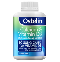 Viên uống bổ sung calci d3 Ostelin (Chai 275 viên)