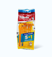 Dao cạo Gillette Super Thin Cán Vàng (Gói 6 cái)