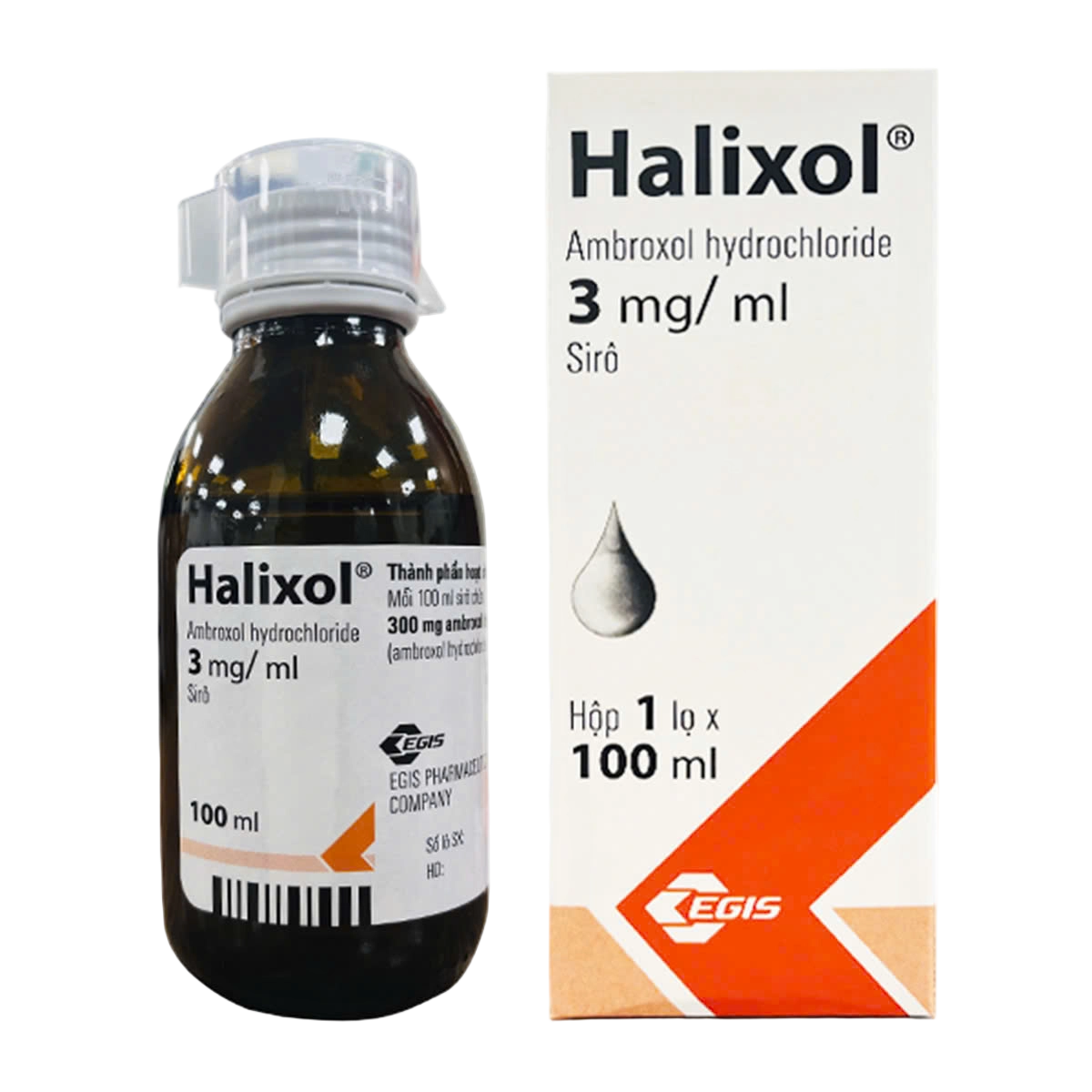 Halixol 15mg/5ml Egis (chai/100ml Siro)