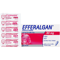Viên đặt giảm đau, hạ sốt Efferalgan 80 (Hộp 10 viên)