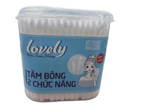 Tăm bông thân nhựa Lovely (Hộp 180 cái)