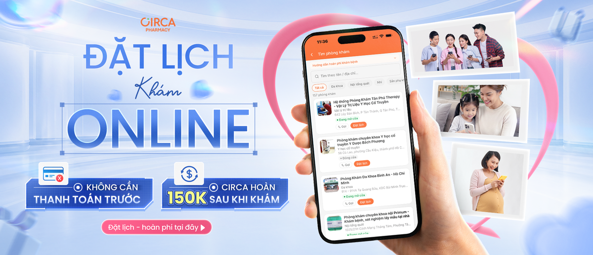 Circa Clic Đặt lịch khám hoàn 150K