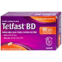 Thuốc chống dị ứng Telfast HD Fexofenadin 60mg (Hộp 30 viên)