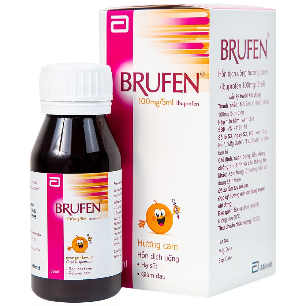 Brufen Syrup Ibuprofen 100mg/5ml Abbott (c/60ml)
