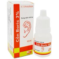 Thuốc nhỏ tai Cồn Boric 3% Dược phẩm 3/2 (Chai 10ml)